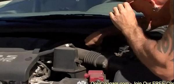  Angelina Valentine Car Trouble Turns Into A Quick Screw